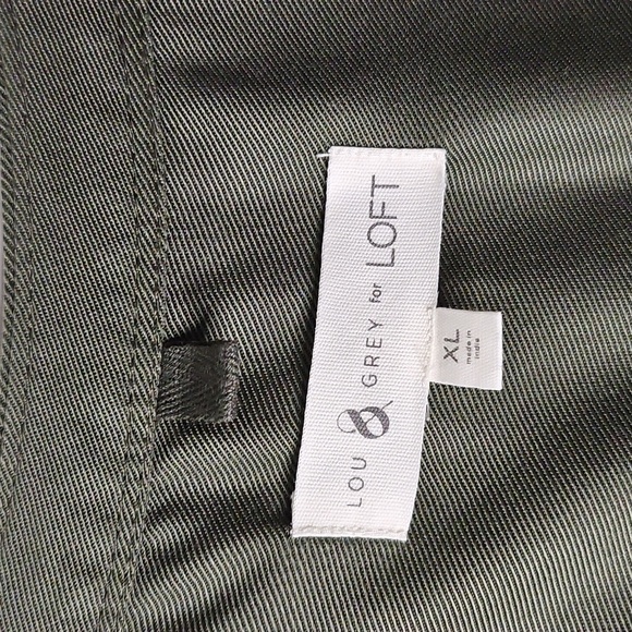 Lou & Grey LOFT Olive Green Button Front Tunic Blouse Lyocell XL - Picture 7 of 12